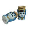 Bicchiere testa di moro double face in ceramica realizzata a mano