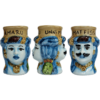 Bicchiere testa di moro double face in ceramica realizzata a mano