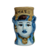 Bicchiere testa di moro double face in ceramica realizzata a mano