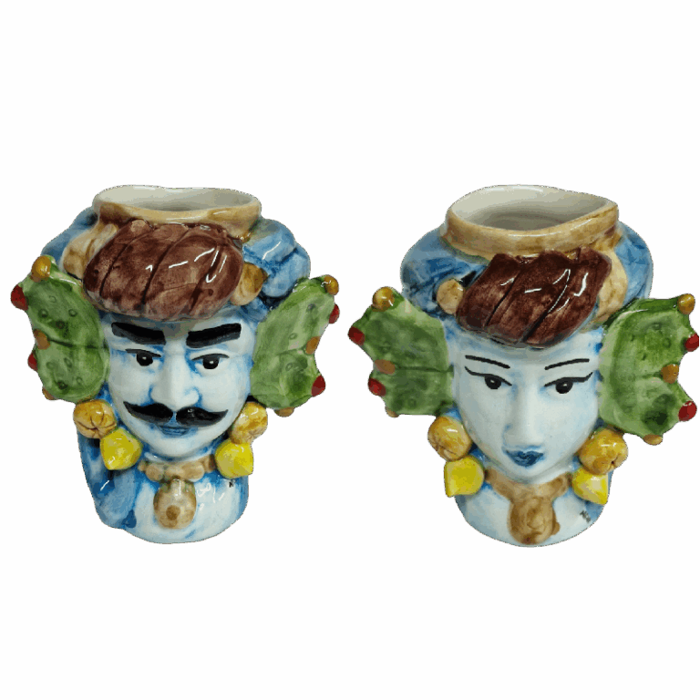 Testa di moro in ceramica realizzata a mano