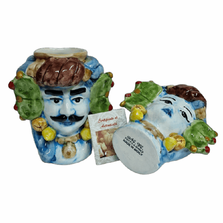 Testa di moro in ceramica realizzata a mano