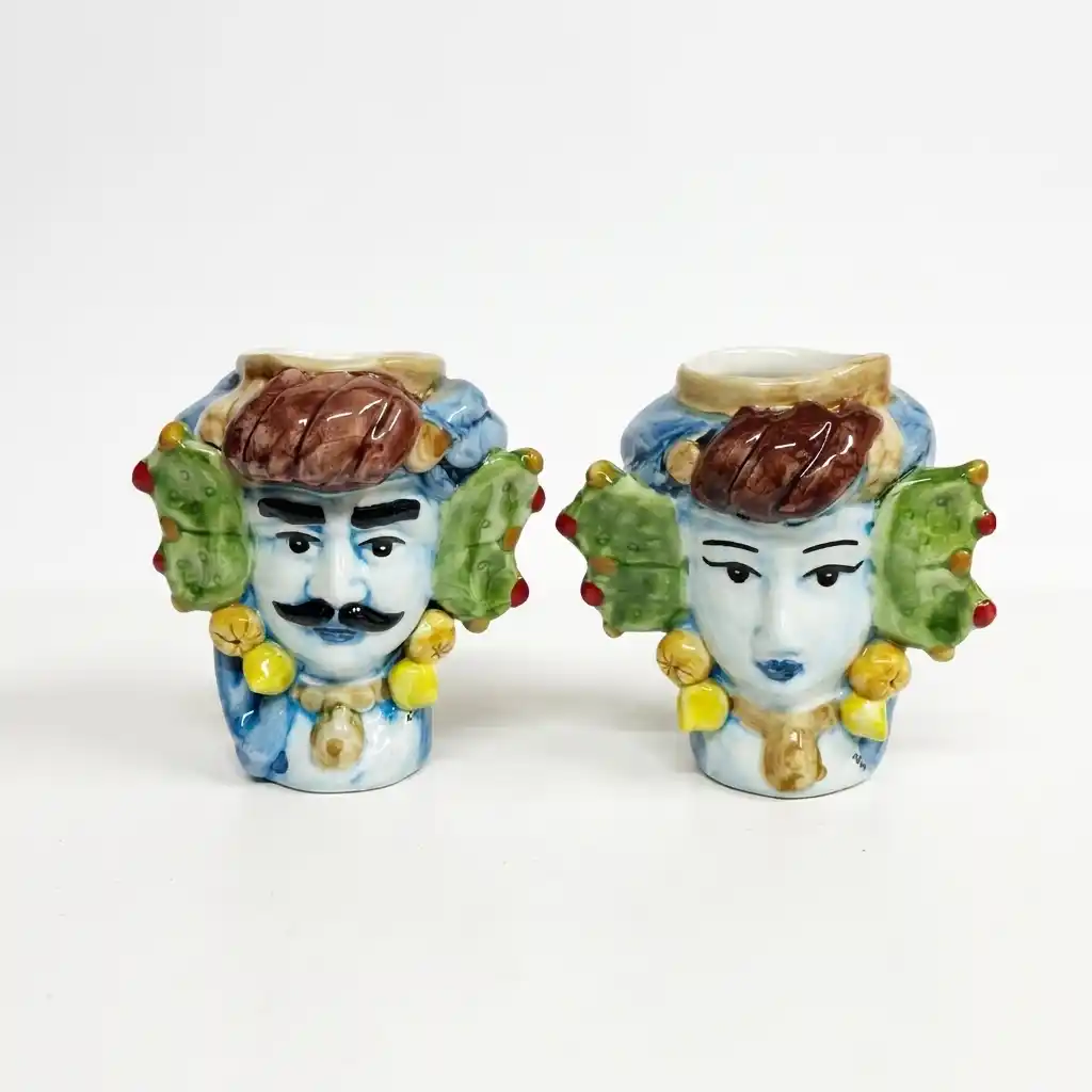 Testa di moro in ceramica realizzata a mano