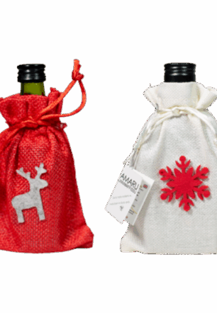 Amaru Unnimaffissu cl. 5 in sacca Juta colore rosso / bianco