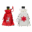 mignon.png Amaru Unnimaffissu cl. 5 in sacca Juta colore rosso / bianco