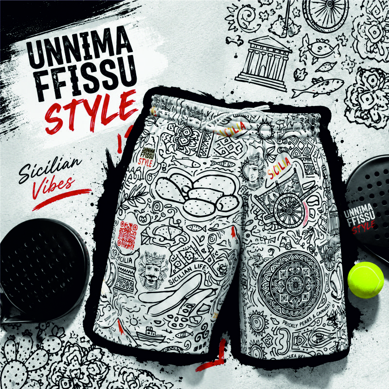 Bermuda Tennis Padel grafica Doodle